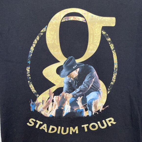 Garth Brooks Stadium Tour T-Shirt Country Music Concert Size Medium Black Hanes - Picture 2 of 7
